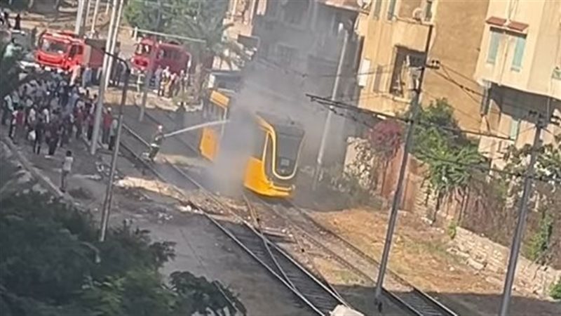 حريق في أحد عربات