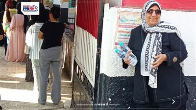 استمرار توزيع المياه والشيكولاتة على طلاب الثانوية العامة لرسم البهجة عليهم