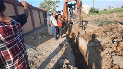 لخدمة الأهالى.. توصيل خط مياه شرب جديد لقرية أبوريا بكفرالشيخ 