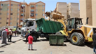 «القاهرة»: الاستمرار في رفع إشغالات وإعادة الانضباط لمدينة معًا بحى السلام ثان