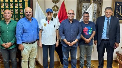 ياسر إدريس يستقبل وفد الاتحادين الكويتي والعربي للسباحة فى إطار تعزيز التعاون 