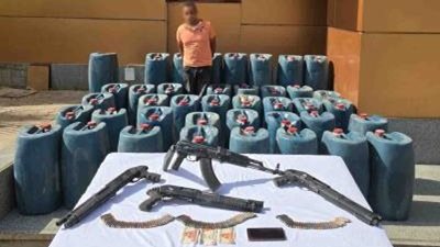 ضبط كميات كبيرة من الأسلحة والمواد البترولية المهربة في حملة أمنية بأسوان