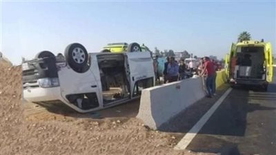 الصحة : 18 مصابًا جراء حادث  تصادم طريق «الإسكندرية - مطروح»