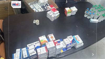 ضبط كميات ضخمة من الأدوية المخالفة داخل مركز طبي بالفيوم