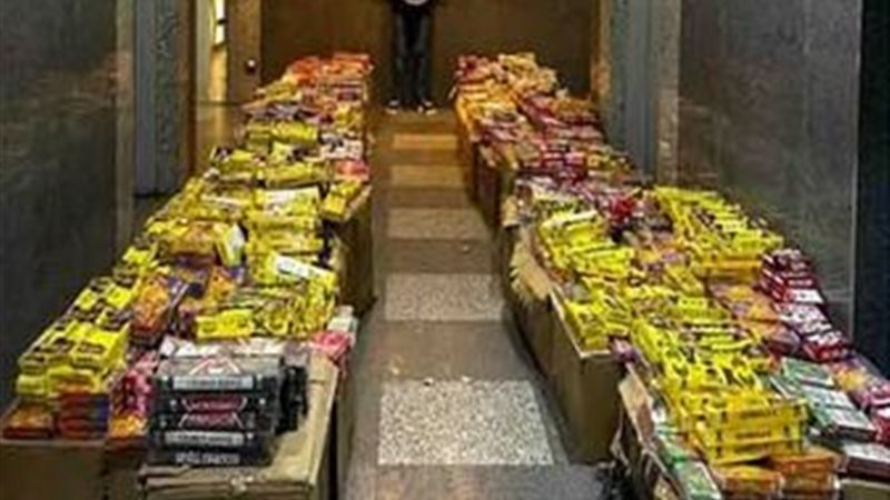 الألعاب النارية المضبوطة
