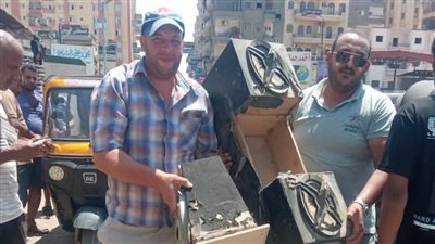 محافظة الدقهلية تتصدى للتلوث السمعى بمصادرة 61 جهاز صوت 