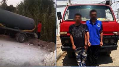 كارثة بيئية في ترعة بسوهاج.. ضبط سائق بدون رخصة يفرغ 