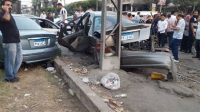 إصابة 7 أشخاص في حادث تصادم مروع بمحور جوزيف تيتو بمنطقة النزهة