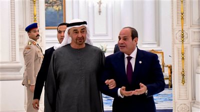 الرئيس السيسي يودع الشيخ محمد بن زايد في ختام زيارته لمصر