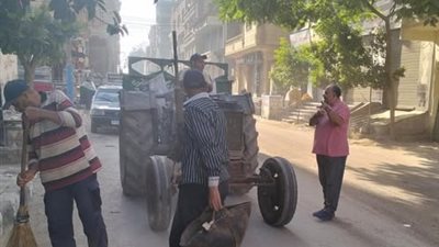 متابعة أعمال النظافة والتجميل بمركز ومدينة الإبراهيمية بالشرقية 