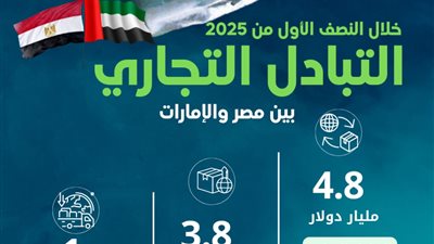 الإحصاء: 153.3% ارتفاعًا في حجم الصادرات المصرية إلى الإمارات