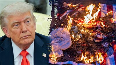 بعد إجراءات صارمة ضد مدنسي العلم الأمريكي.. احتجاج بالنار أمام البيت الأبيض