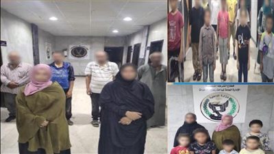 ضبط 6 متهمين بإستغلال 17 طفلاً بالتسول في  الشروق والتجمع