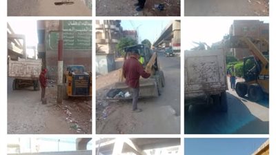 تكثيف جهود النظافة وتجميل الميادين بالزقازيق تحت إشراف رئيس المركز