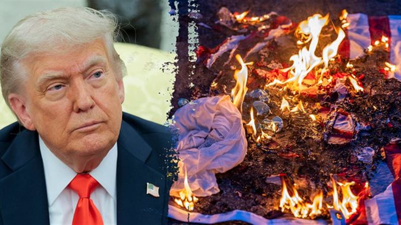 حرق العلم الأمريكي