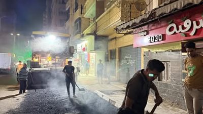 الانتهاء من أعمال رصف ورد الشيء لأصله بشارع الزراعة بالشرقية