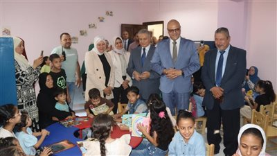محافظ القليوبية يفتتح مكتبة مصر العامة بشبين القناطر