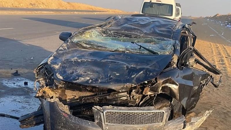حادث انقلاب سيارة