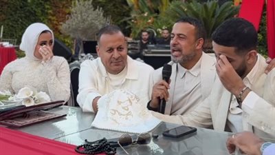 “الحب بهدلة ”..مصطفى حسني يعقد قران وكلمات مؤثرة من العريس ووالد العروس