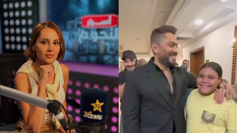 تامر حسني مع طفلة