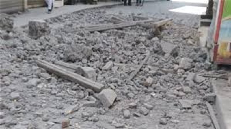 انهيار جزئي لعقار