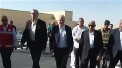 وصول وفد من مركز الشيوخ الأمريكي إلى مطار العريش لزيارة معبر رفح 