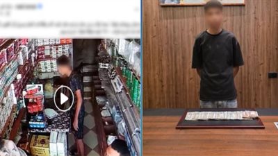 ضبط «لص الغربية» بعد سرقته مبلغًا ماليًا من محل تجاري |فيديو