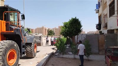 ضمن الموجة 27.. حملة مكبرة لازالة التعديات علي أملاك الدولة بحي فيصل بالسويس 