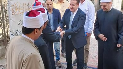 محافظ المنوفية يتفقد سير فعاليات مسابقة دولة التلاوة