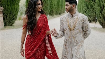من هي إميلي شاه زوجة مينا مسعود؟ تفاصيل حياتها وزفافهما الأسطوري