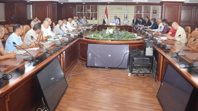 سكرتير عام بنى سويف يُناقش مستجدات ملف تقنين أراضى  أملاك الدولة