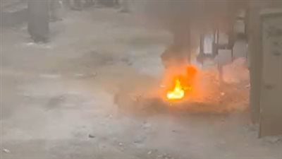 انفجار كابل عمومي أمام مسجد التوبة بركن الياسمين يشعل الذعر بحلوان