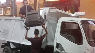 حملة مكبرة لرفع الإشغالات بكورنيش النيل بمدينة دمياط