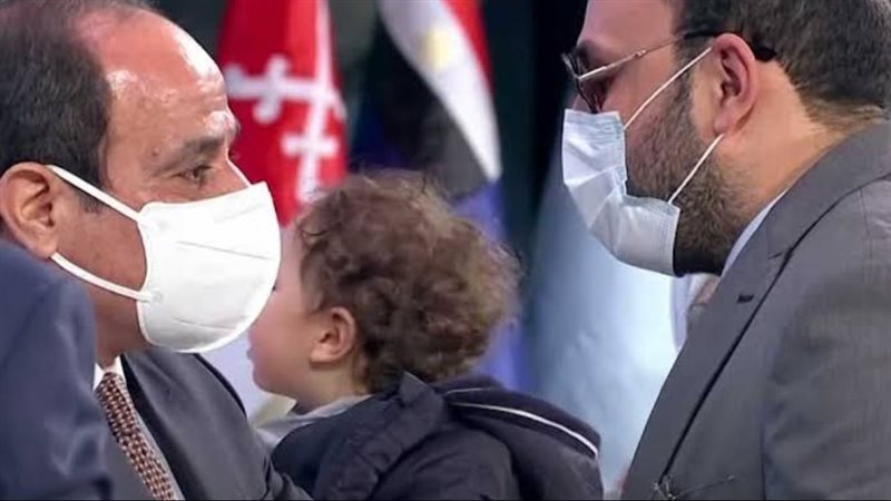 الرئيس السيسي اثناء