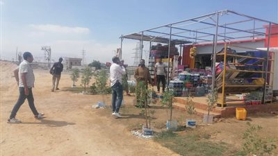 إزالة 13 حالة إشغال وتعديات في حملة مكبرة بمنطقة العين السخنة بالسويس