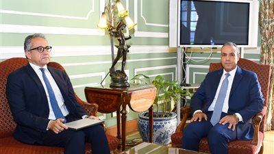 بدرعبد العاطي يستقبل الدكتور خالد العناني المرشح  لمنصب مدير عام اليونسكو