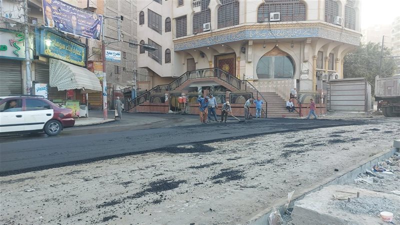 جانب من اعمال الرصف