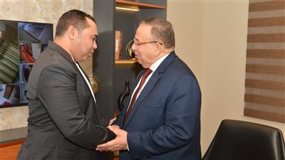 المهندس محمد إبراهيم الشنراوي يستقبل محمود الشريف نقيب الأشراف