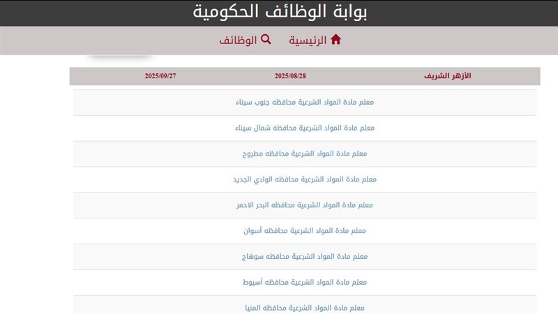 وظائف الأزهر 2025