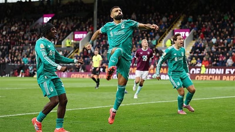 فرحة محمد صلاح بهدفه