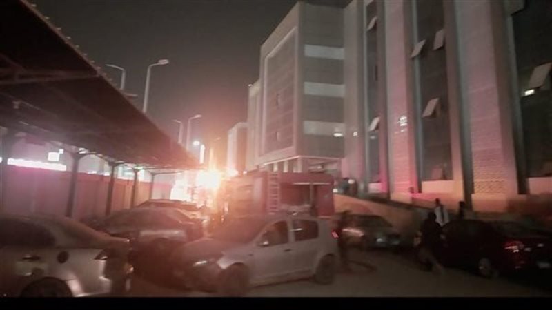 حريق في مستشفي أسوان