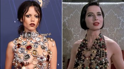 جينا أورتيجا ترتدي فستان مُستوحاة من إطلالة إيزابيلا روسيليني عام ١٩٩٢