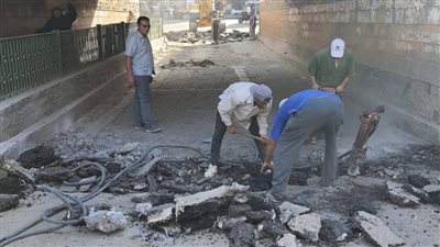 بدء أعمال تطوير نفق السمك بمدينة شبين الكوم بمحافظة المنوفية 