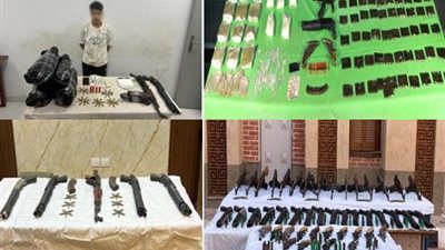 مصرع 3 من أخطر العناصر الإجرامية وضبط نصف طن مخدرات وأسلحة ثقيلة بثلاث محافظات