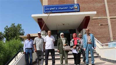 لجنة تقييم أفضل كلية ومبنى بجامعة جنوب الوادي تزور كليتي الإعلام والحاسبات