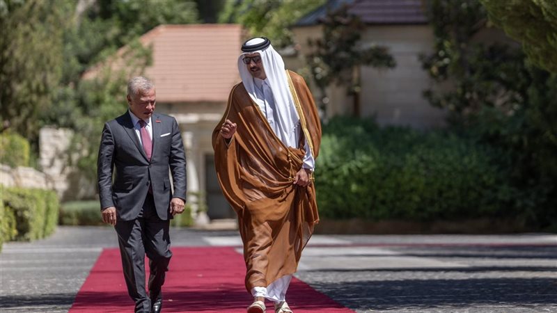 أمير قطر وملك الأردن
