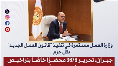 العمل: تحرير 3676 محضرًا خلال 5 أيام ضد مخالفات تراخيص الأجانب
