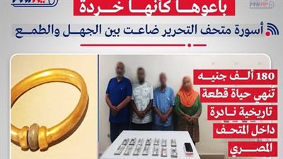 محامي المتهم الثاني في سرقة الأسورة: موكلي لا يعرف أنها مسروقه ولا أثرية