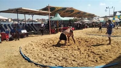 عبد الرحمن البرعي يحقق فضية الجمهورية في المصارعة الشاطئية بالإسماعيلية