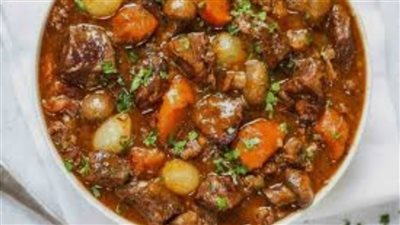 طريقة عمل طاجن التورلي باللحمة والخضار المشكل خطوة بخطوة 	